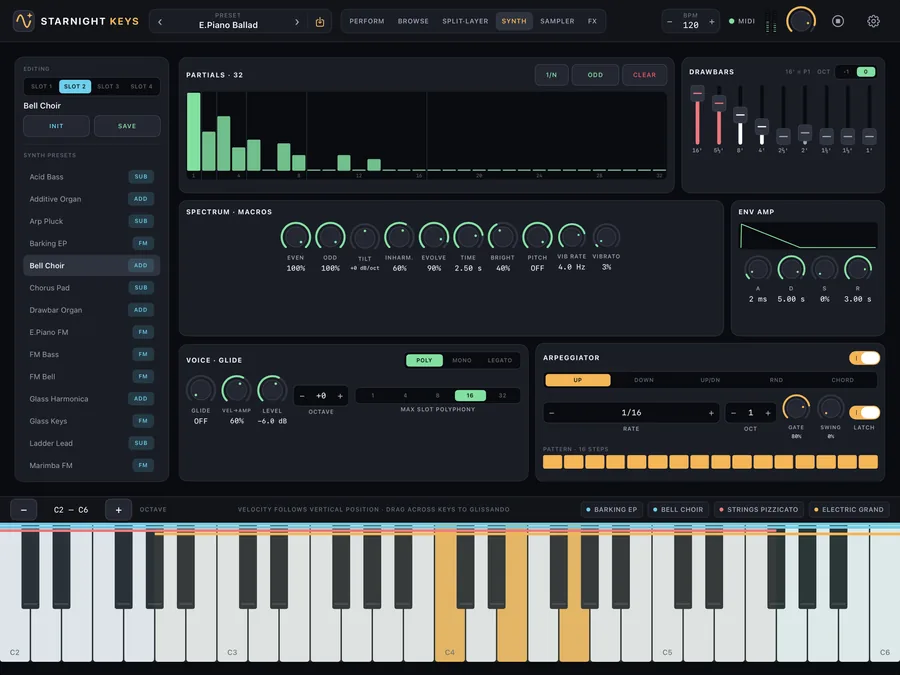 Starnight Keys — Additive screen